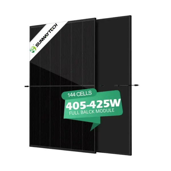 144cells 182mm 405w 425w Monocrystalline Full Black Solar Panel - 图片 2
