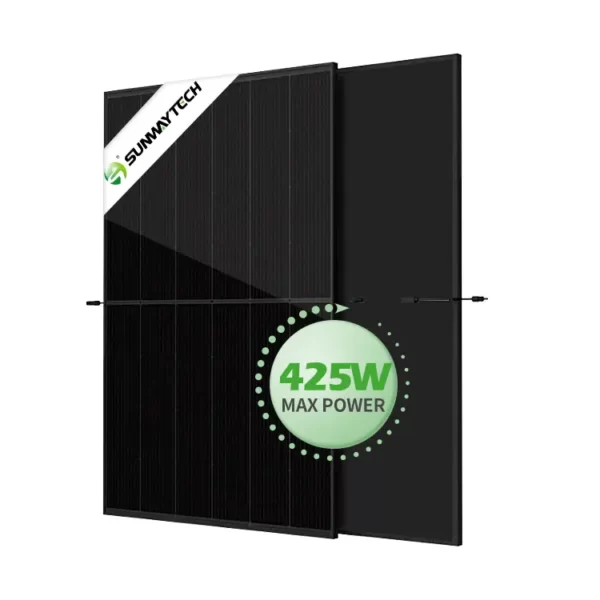 144cells 182mm 405w 425w Monocrystalline Full Black Solar Panel
